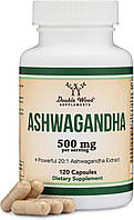 Double Wood Ashwagandha / Ашваганда підтримка при стресі 500 мг 120 капсул