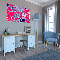 Плакат-постер на стіну з оригінальним принтом аніме-мультсеріалу Arcane Аркейн «Jinx Джинкс Ekko Екко арт»