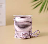 Замшевий шнур на бобіні / Штучна замша / ~40 метр / 2,6мм*1,3мм / Пудра