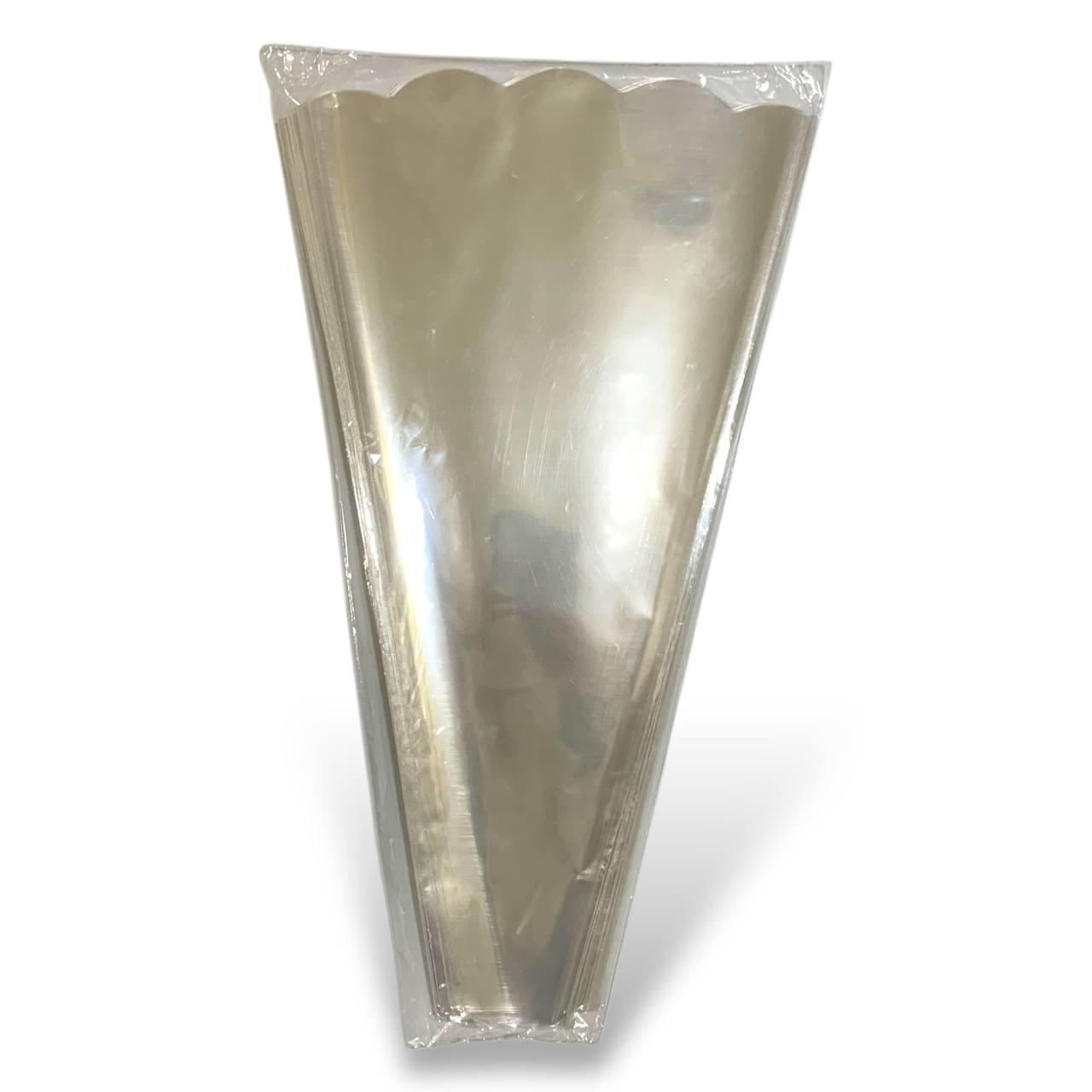 Конусний пакет прозорий 80*6*18см квіткова упаковка для флористів 100 штук (2125079518), фото 1