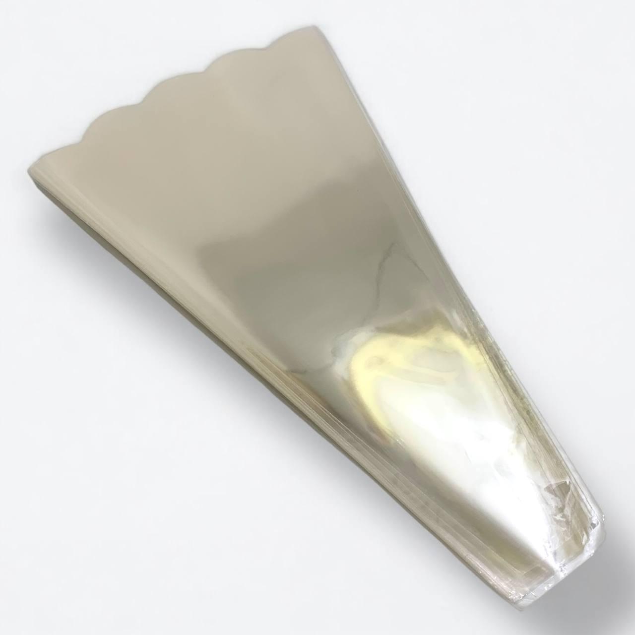 Пакети для пакування квітів 60*6*15 см ТМ Flora конусні прозорі 100 штук (2125079503), фото 1