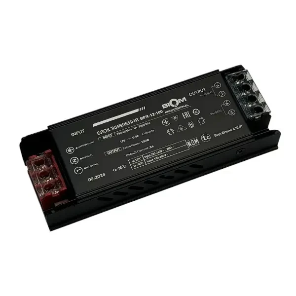 Блок живлення для світлодіодних стрічок BIOM Professional DC12 100W BPX-100 8,3А