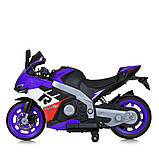 Дитячий електро мотоцикл двоколісний на акумуляторі Ducati M 6013 для дітей 3-8 років Фіолетовий, фото 3
