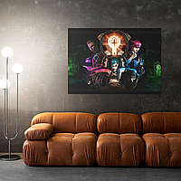 Плакат-постер на стіну з оригінальним принтом аніме-мультсеріалу Arcane Аркейн «Jinx Джинкс Silco Сілко »
