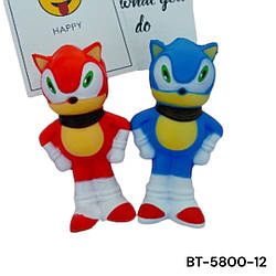 Сквиши SQUISHY сквіш "Сонік" 14,5*7,5см  силікон (уп.12)  Сквиш Антистрес іграшка ароматна велика