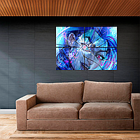 Плакат-постер на стіну з оригінальним принтом аніме-мультсеріалу Arcane Аркейн «Jinx Джинкс божевілля»