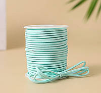 Замшевий шнур на бобіні / Штучна замша / ~40 метр / 2,6мм*1,3мм / Тіффані