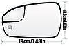 Дзеркальний елемент правий Ford Fusion mk5 13-20 з підігрівом DS7Z17K707B, KS7Z17K707D, фото 7