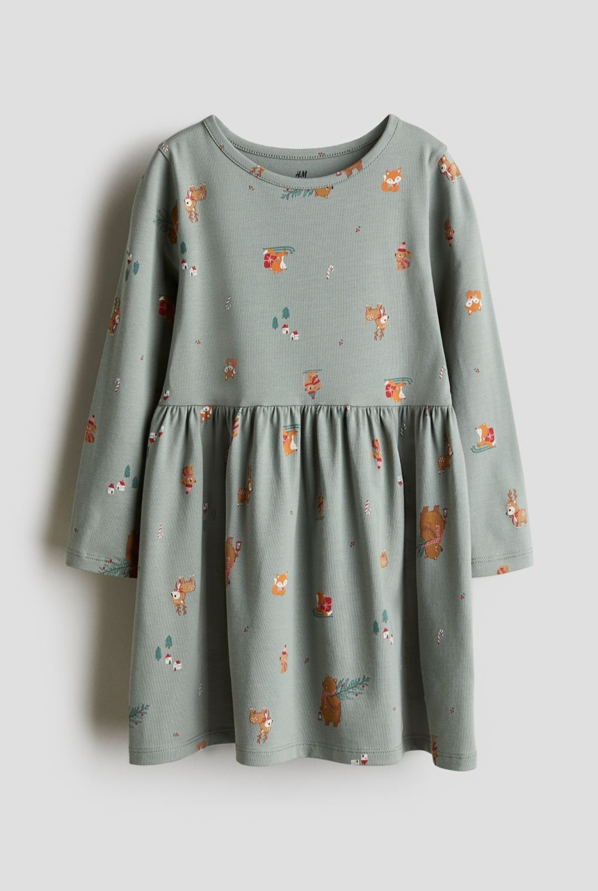Плаття для дівчинки зелене Звірі H&M 92, 98/104, 110/116, 122/128, 134/140см
