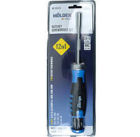 Викрутка + насадки 12в1 "Molder" (МТ32313) Реверсійна (6шт/уп)