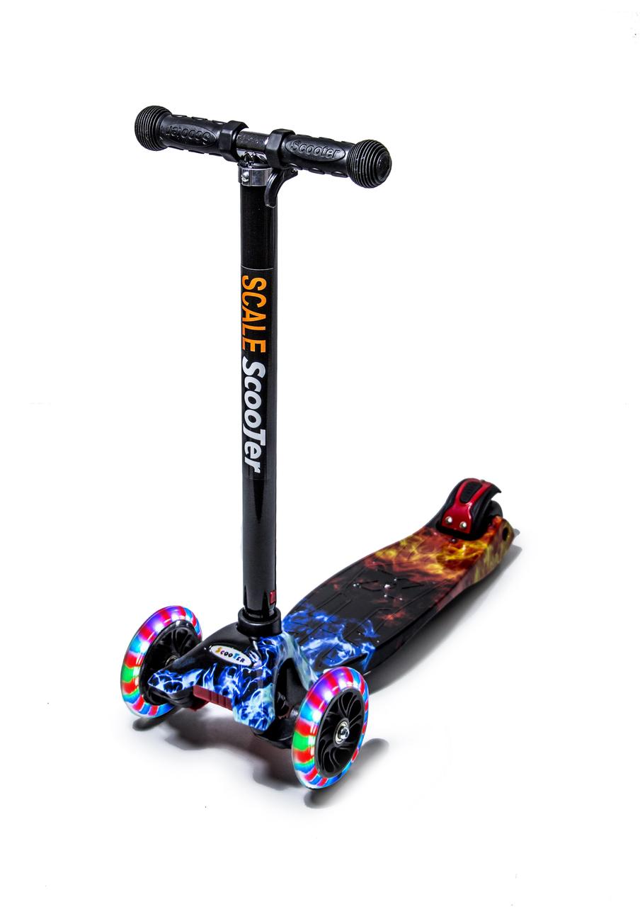 Самокат для дітей віком від 3-6 років Scale Scooter Maxi до 60 кг світяться колеса Original