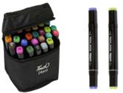 Набір скетч маркерів 24 шт в текстильному чорному чохлі 9178-24