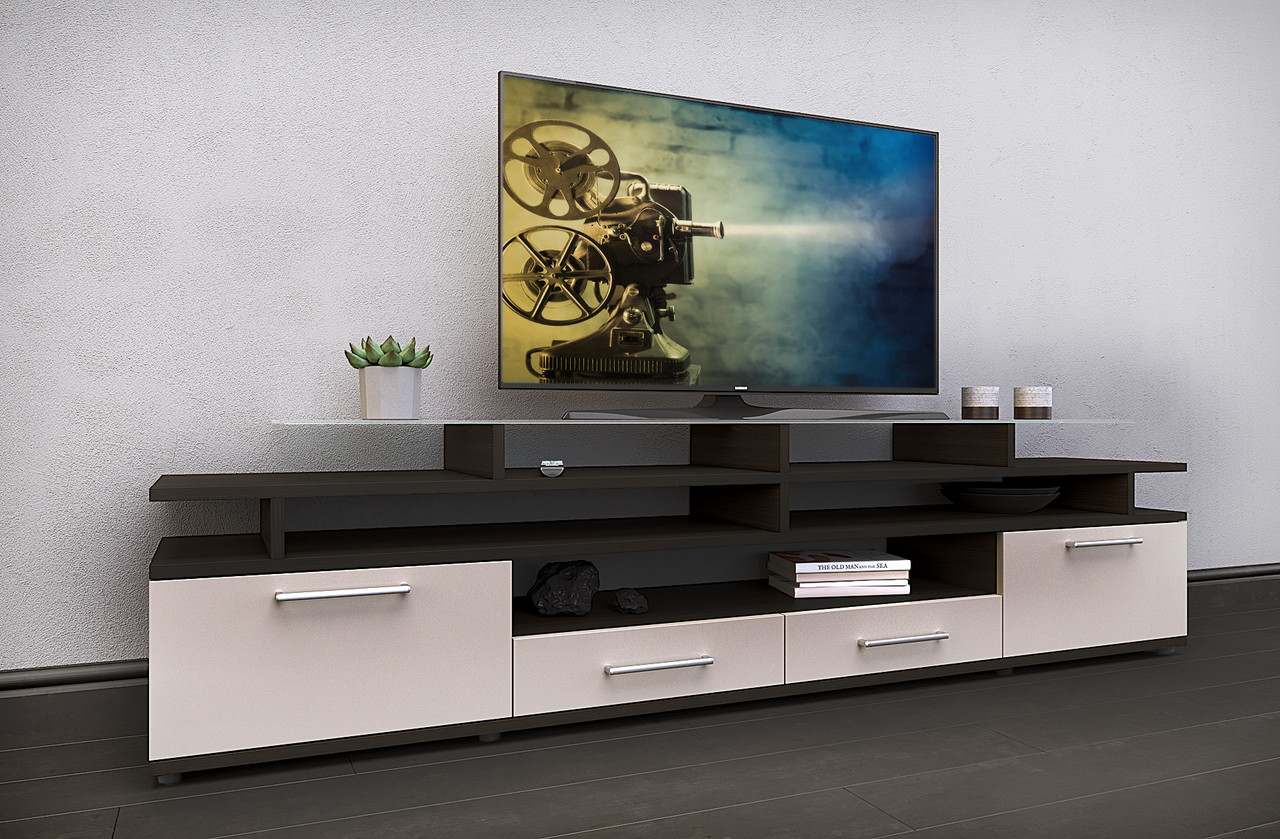 ТБ- тумба Cinema Comfy Home, ZEUS венге/білий