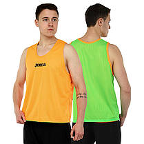 Манишка спортивна ігрова двостороння суцільна Joma 101689-050 салатовий-жовтогарячий, фото 3