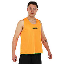 Манишка спортивна ігрова двостороння суцільна Joma 101689-050 салатовий-жовтогарячий, фото 6