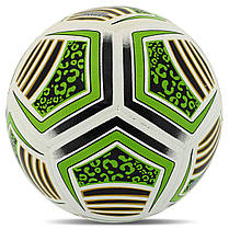 М'яч футбольний HIBRED SOCCER STAR FB-5463 No5 PU білий-зелений, фото 3