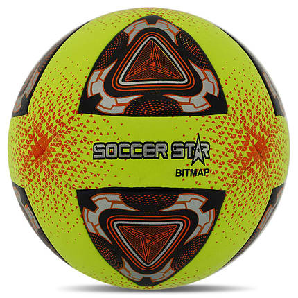 М'яч футбольний HIBRED SOCCER STAR FB-6037 No5 PU жовтий, фото 1
