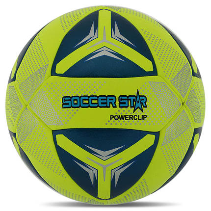 М'яч футбольний HIBRED SOCCER STAR FB-6043 No5 PU жовтий-синій, фото 1