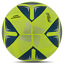 М'яч футбольний HIBRED SOCCER STAR FB-6043 No5 PU жовтий-синій, фото 3