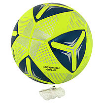М'яч футбольний HIBRED SOCCER STAR FB-6043 No5 PU жовтий-синій, фото 6