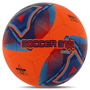 М'яч футбольний HIBRED SOCCER STAR RENDER FB-6036 No5 PU жовтогарячий, фото 1