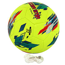 М'яч футбольний HIBRED SOCCER STAR STOKE FB-6035 No5 PU жовтий, фото 6
