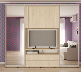 Шафа-купе ТВ-6 Алекса розсувна шафа 2 двері з полицею під тв купити в Одесі, Україні