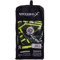 Рукавиці воротарські професійні із захистом пальців SOCCERMAX GK-004 розмір 7-11 жовтий-чорний-салатовий, фото 6