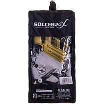 Рукавиці воротарські професійні із захистом пальців SOCCERMAX GK-008 розмір 7-11 білий-чорний-золотий, фото 6