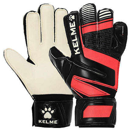 Рукавиці воротарські професійні KELME 8101ST5004-9045 розмір 7-12 чорний-червоний, фото 1