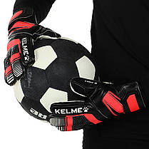 Рукавиці воротарські професійні KELME 8101ST5004-9045 розмір 7-12 чорний-червоний, фото 5
