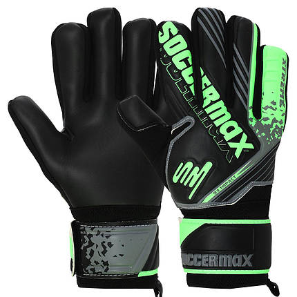 Рукавиці воротарські професійні із захистом пальців SOCCERMAX GK-4316 розмір 7-11 кольору в асортименті, фото 1