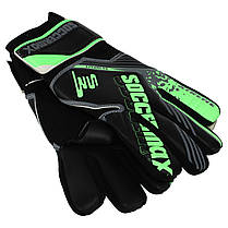 Рукавиці воротарські професійні із захистом пальців SOCCERMAX GK-4316 розмір 7-11 кольору в асортименті, фото 4