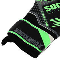 Рукавиці воротарські професійні із захистом пальців SOCCERMAX GK-4316 розмір 7-11 кольору в асортименті, фото 5