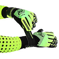 Рукавиці воротарські професійні із захистом пальців SOCCERMAX GK-4317 розмір 7-11 кольору в асортименті, фото 6