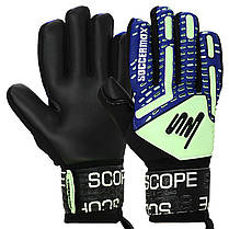 Рукавиці воротарські професійні із захистом пальців SOCCERMAX GK-4321 розмір 7-11 кольору в асортименті, фото 3