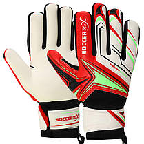 Рукавиці воротарські професійні із захистом пальців SOCCERMAX GK-4341 розмір 7-11 кольору в асортименті, фото 3
