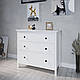 Білий комод "Хамес" з натурального дерева на три ящики, фото 2
