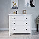 Білий комод "Хамес" з натурального дерева на три ящики, фото 3