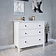 Білий комод "Хамес" з натурального дерева на три ящики, фото 4