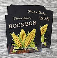 Наклейка на пляшку  "Бурбон  - BOURBON"  - розмір 7 см х 8 см