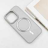Шкіряний чохол SnapCase with MagSafe для Apple iPhone 15 Pro (6.1") Grey, фото 4