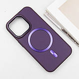Шкіряний чохол SnapCase with MagSafe для Apple iPhone 16 Pro Max (6.9") Dark Purple, фото 3