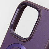 Шкіряний чохол SnapCase with MagSafe для Apple iPhone 16 Pro Max (6.9") Dark Purple, фото 5
