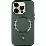 Шкіряний чохол SnapCase with MagSafe для Apple iPhone 14 Pro Max (6.7") Green, фото 3