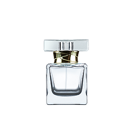 Парфумерний флакон 30 мл під завальцювання та самозащіпку Cube з кришкою Lx Gold