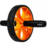 Ролик для пресу LiveUp EXERCISE WHEEL чорний, помаранчевий Уні 17см