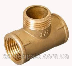Трійник латунний 3/4" внутрішня ручна-внутрішня різь, фото 1
