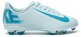 Бутси Nike JR VAPOR 16 CLUB FG/MG білий, блакитний Діт 37,5 (US 5Y)