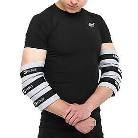 Налокітники для жиму регульовані ADJUSTABLE ELBOW SLEEVE EZOUS C-08 2шт сірий-чорний
